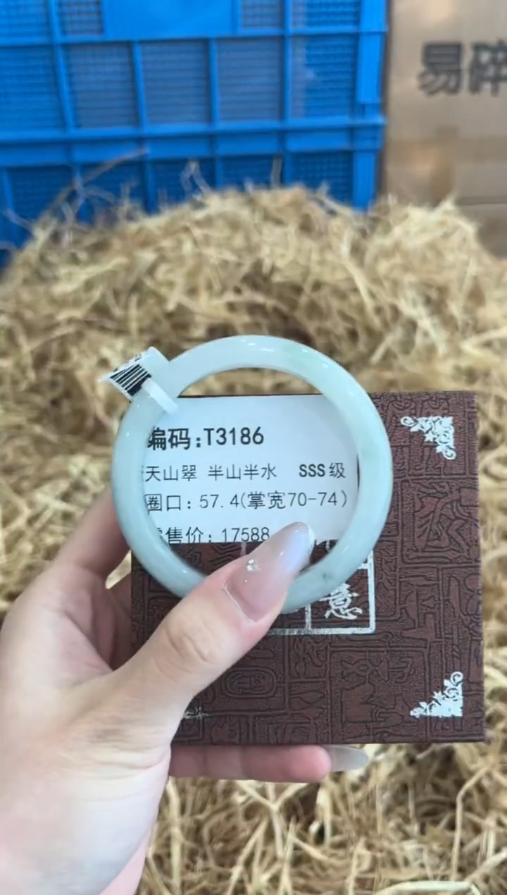 未镶嵌手镯石英质玉T3186
