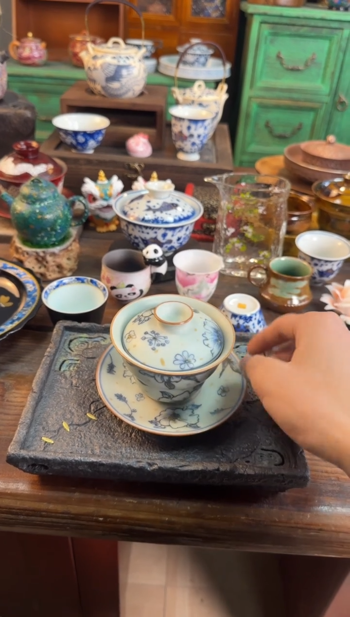 【闪购商品】其他茶器茶器 太阳花三才盖碗