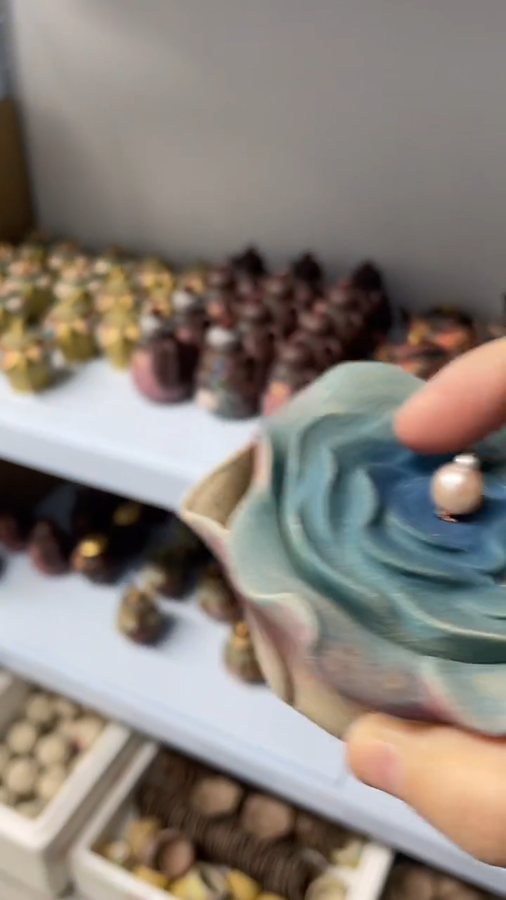 茶壶紫砂?****ɞ蓝色玫瑰手抓壶