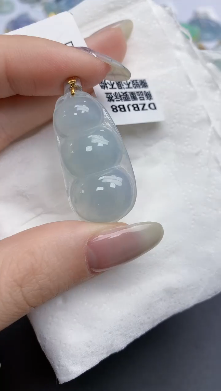 【闪购商品】翡翠颈饰18K金镶嵌天然缅甸翡翠A货