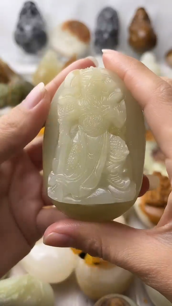 石材古青石棉纹正常不退换关公