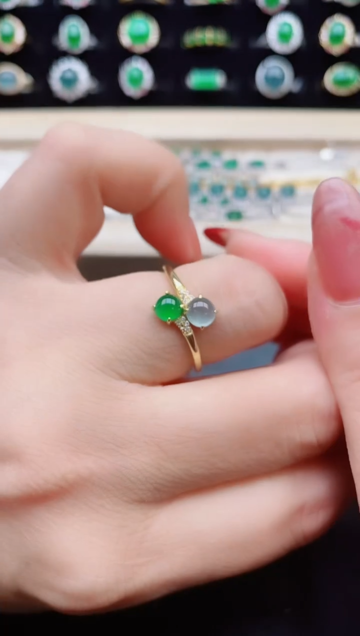 【闪购商品】翡翠戒指银S925镶嵌5085850