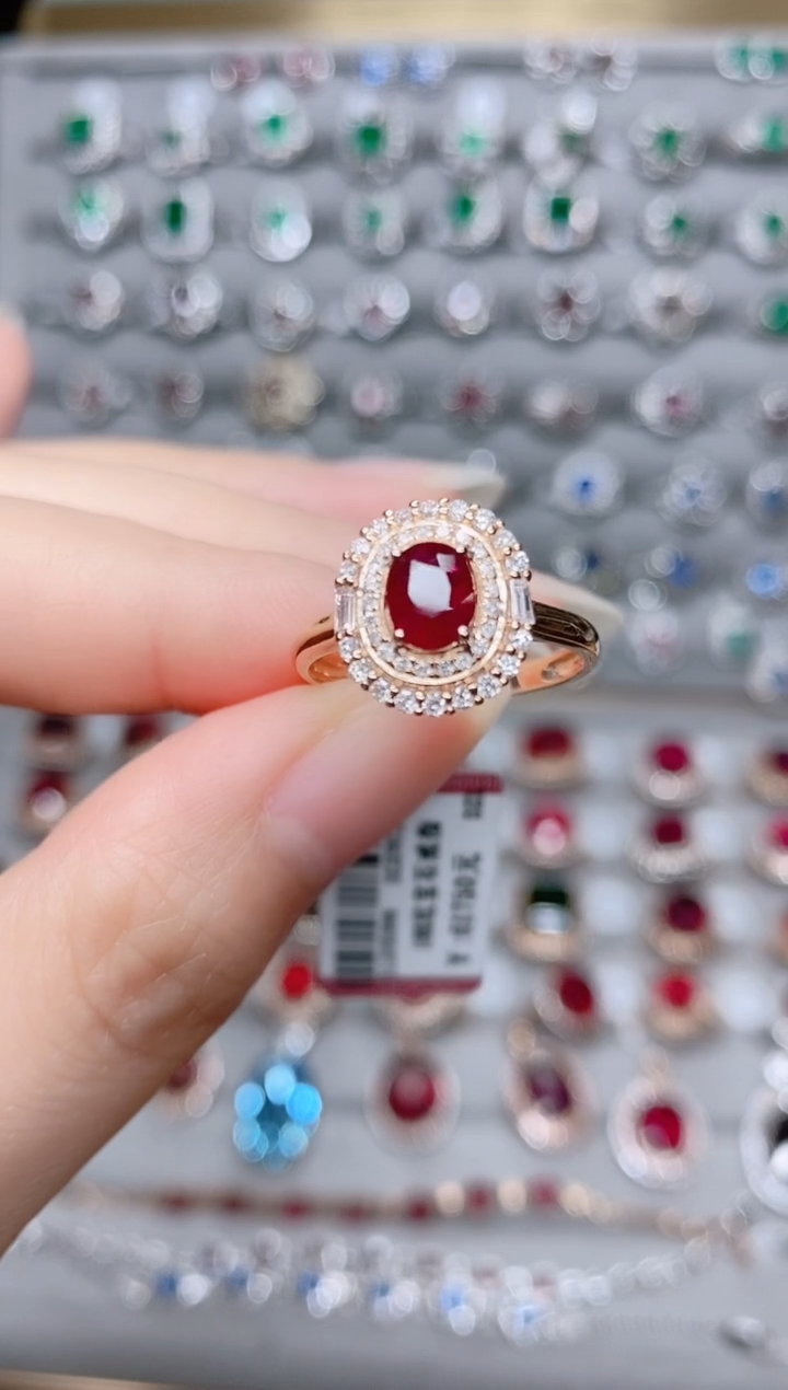 【闪购商品】红宝石18K金戒指18K金镶嵌1