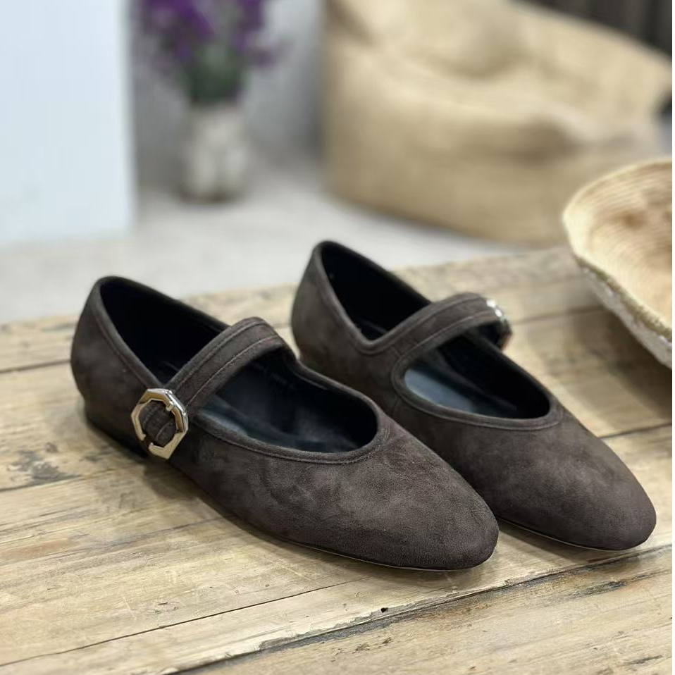 KAKA NUOYA  2051   时尚软底舒适一字带浅口玛丽珍鞋dy