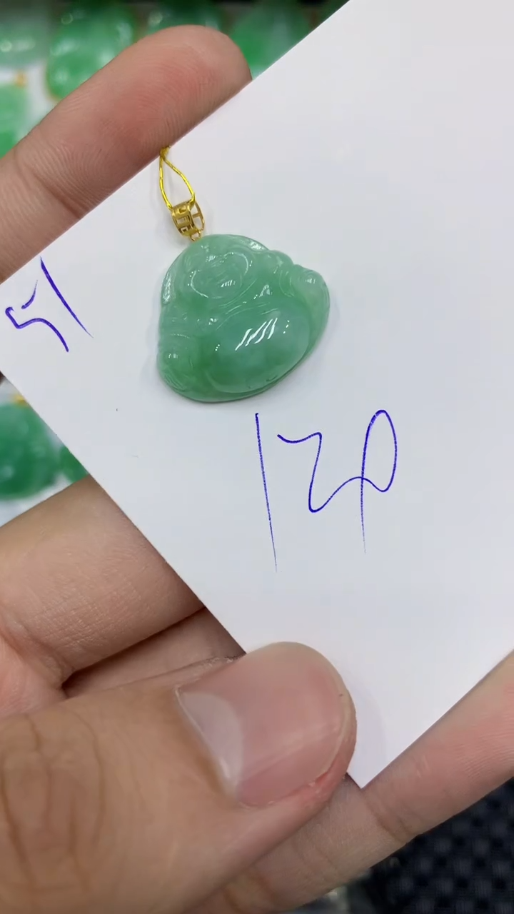 颈饰18K金镶嵌翡翠翡翠11111