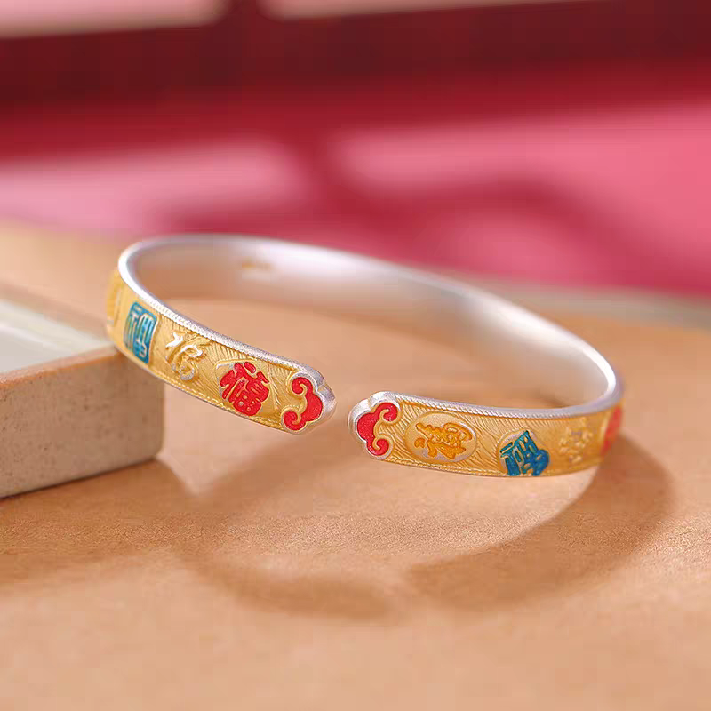 F505足银满福如意开口 克重约25g