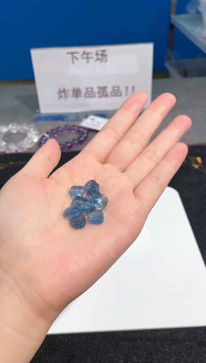 水晶手链未镶嵌23号海蓝宝配件苹果