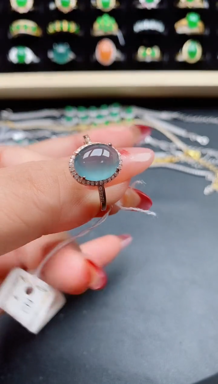 【闪购商品】翡翠戒指银S925镶嵌32321