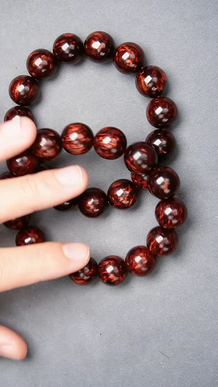 降真香手串/手链1.5黑飘红芝麻点沉水多样性发一