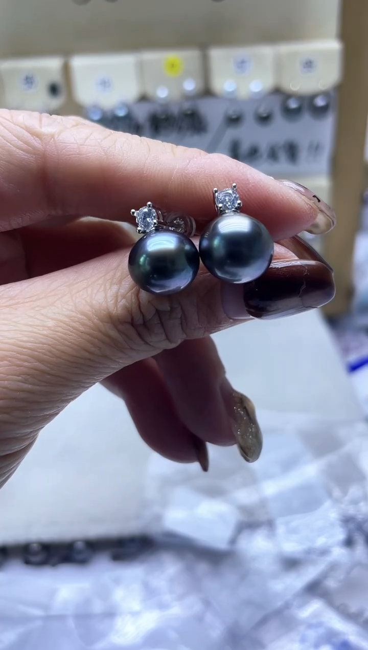 【闪购商品】海水珍珠耳饰银S925镶嵌2