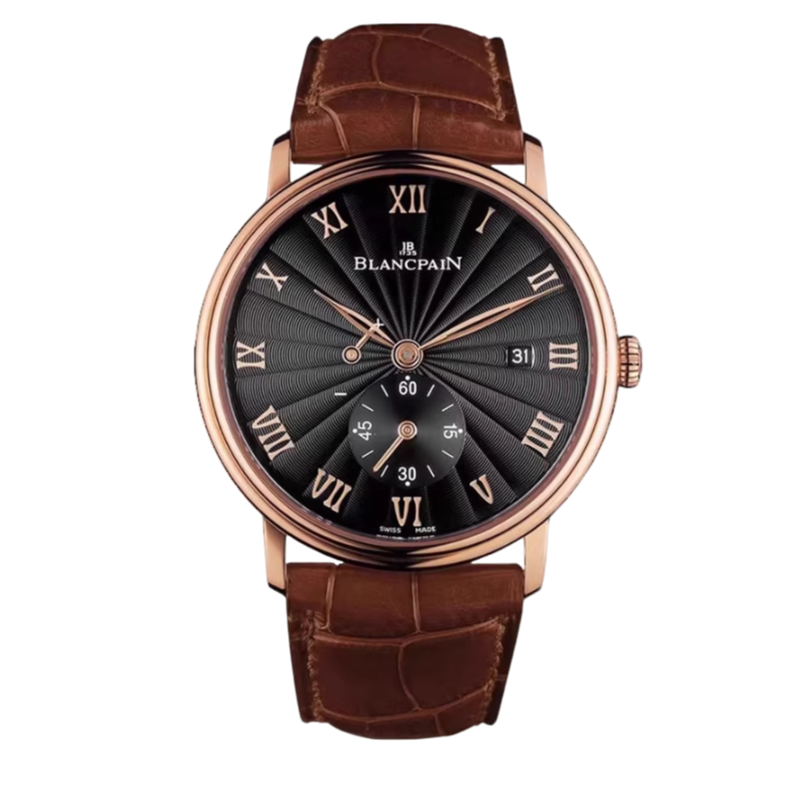 99新 Blancpain 宝珀18K玫瑰金手动机械男表6606 3630 55B 表径40