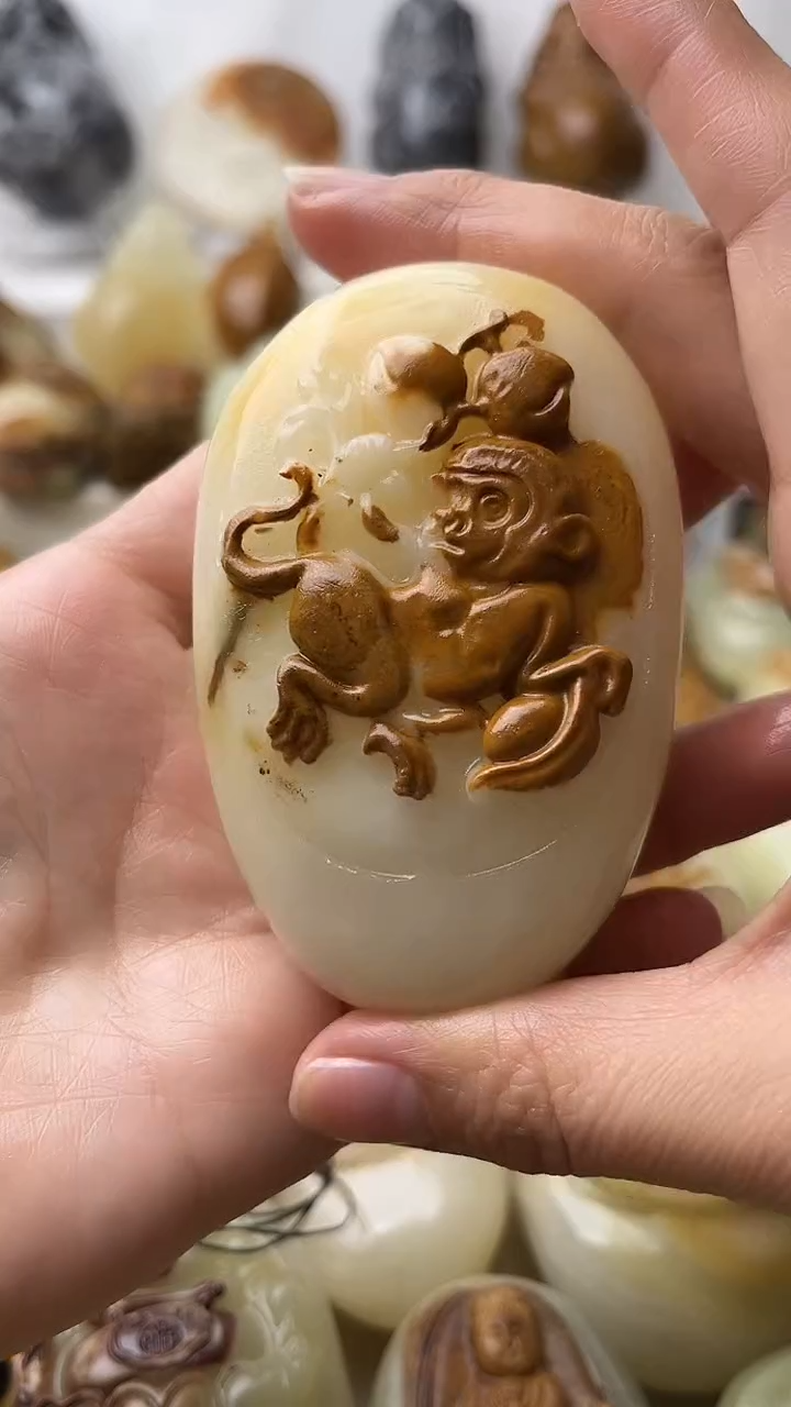 石材古青石棉纹正常不退换猴