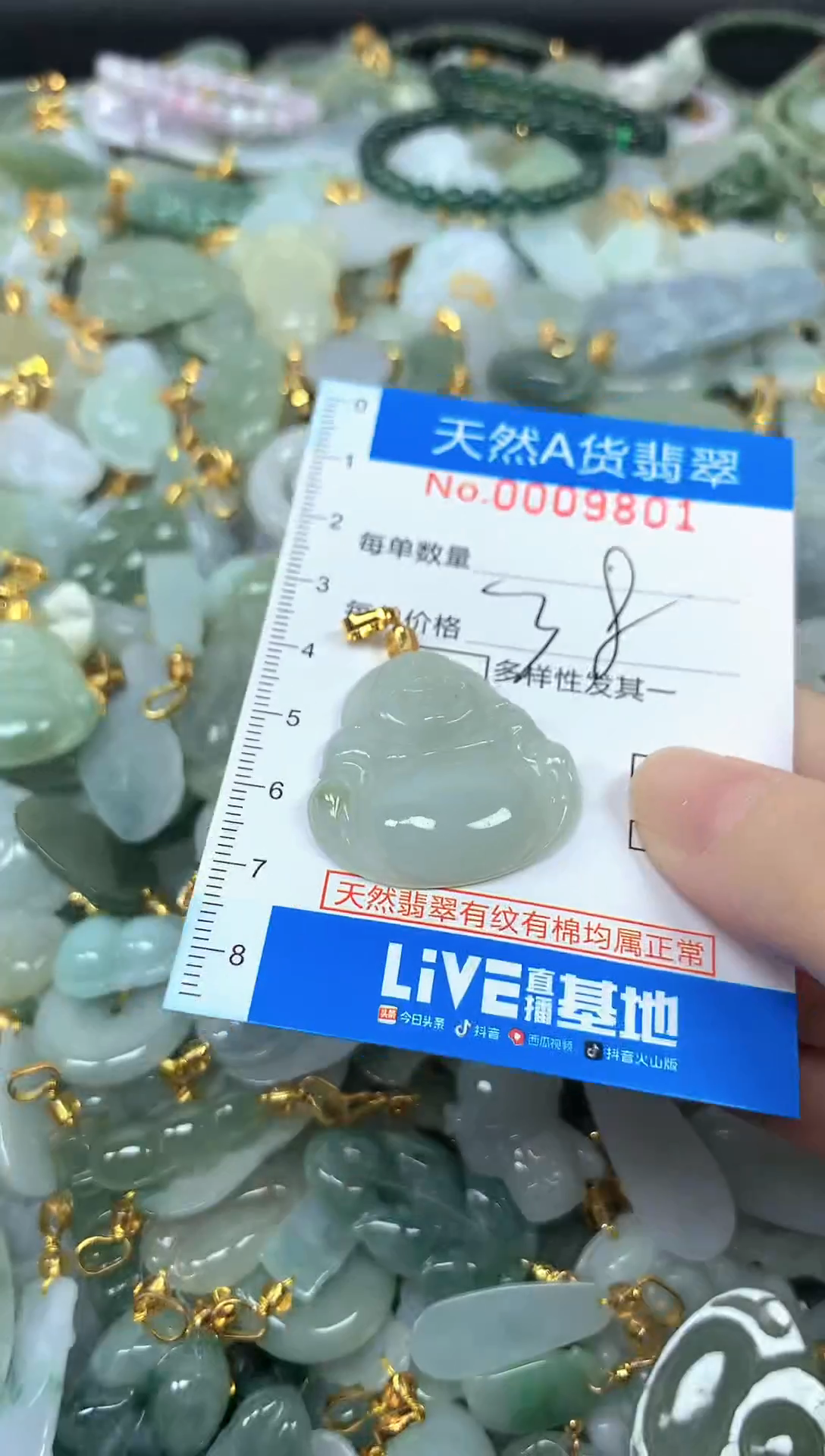 颈饰未镶嵌翡翠净货挂件-9801