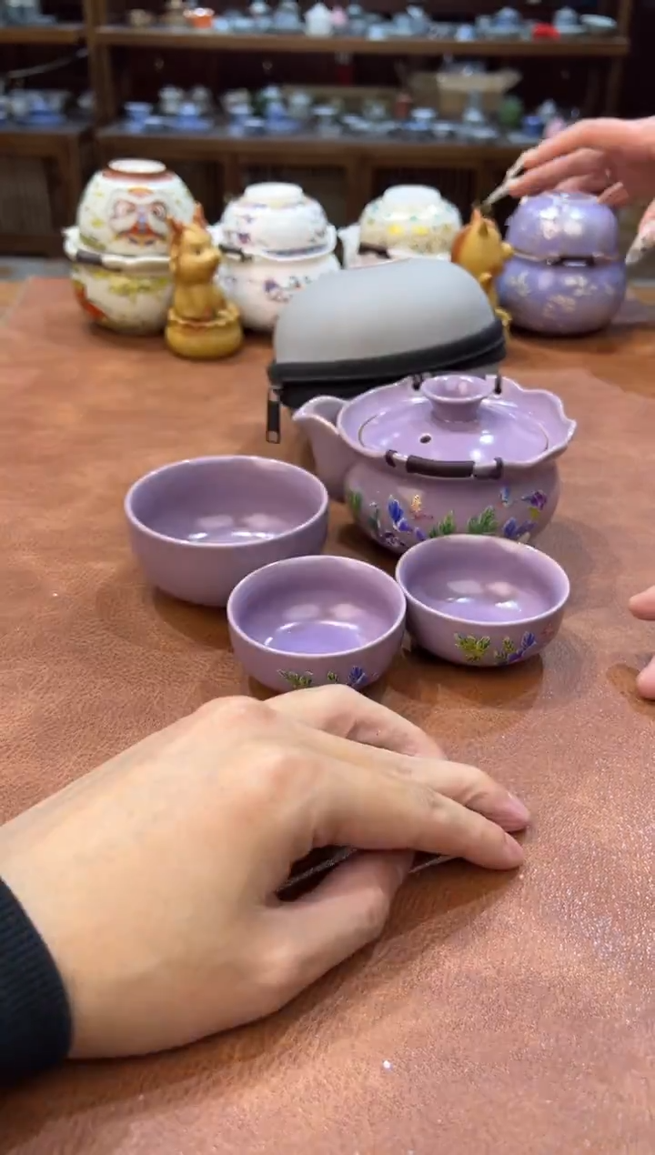 真的很便宜会开片的旅行茶具