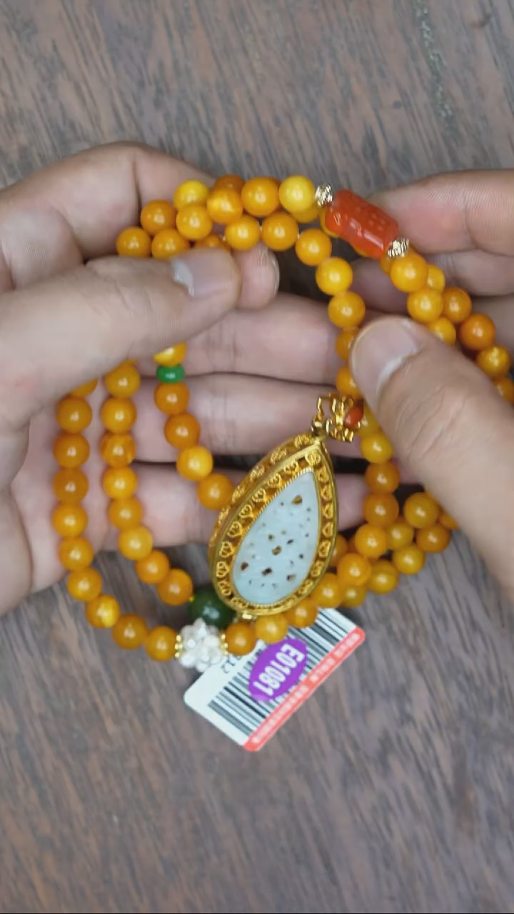 【闪购商品】琥珀裸石未镶嵌蜜蜡DIY项链