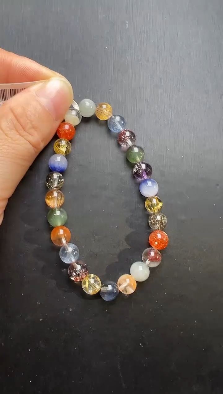 未镶嵌手串水晶多宝手串7mm+ JP54939 