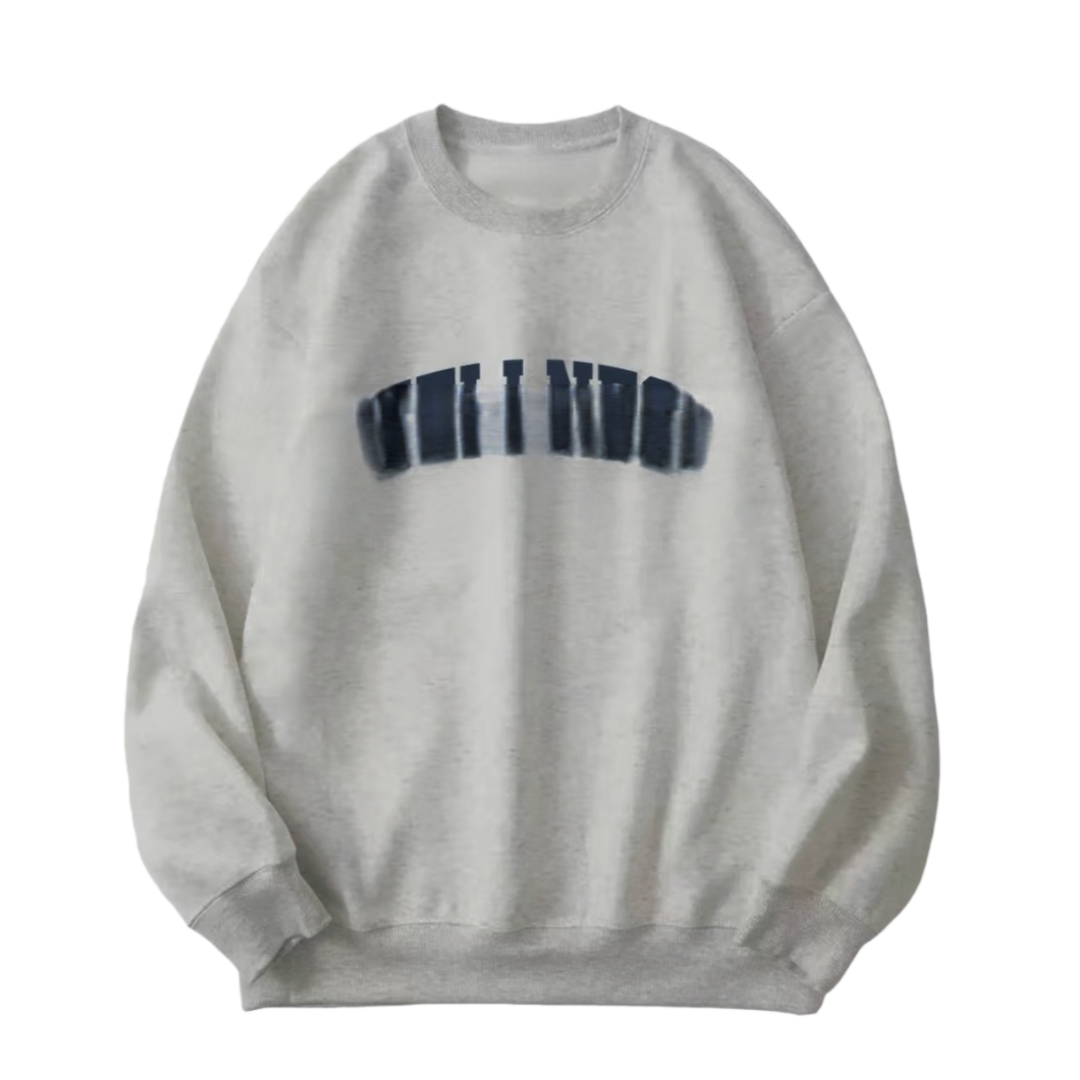 大牌卫衣 YO女春秋冬款新款宽松百搭慵懒风套头休闲印花圆领卫衣