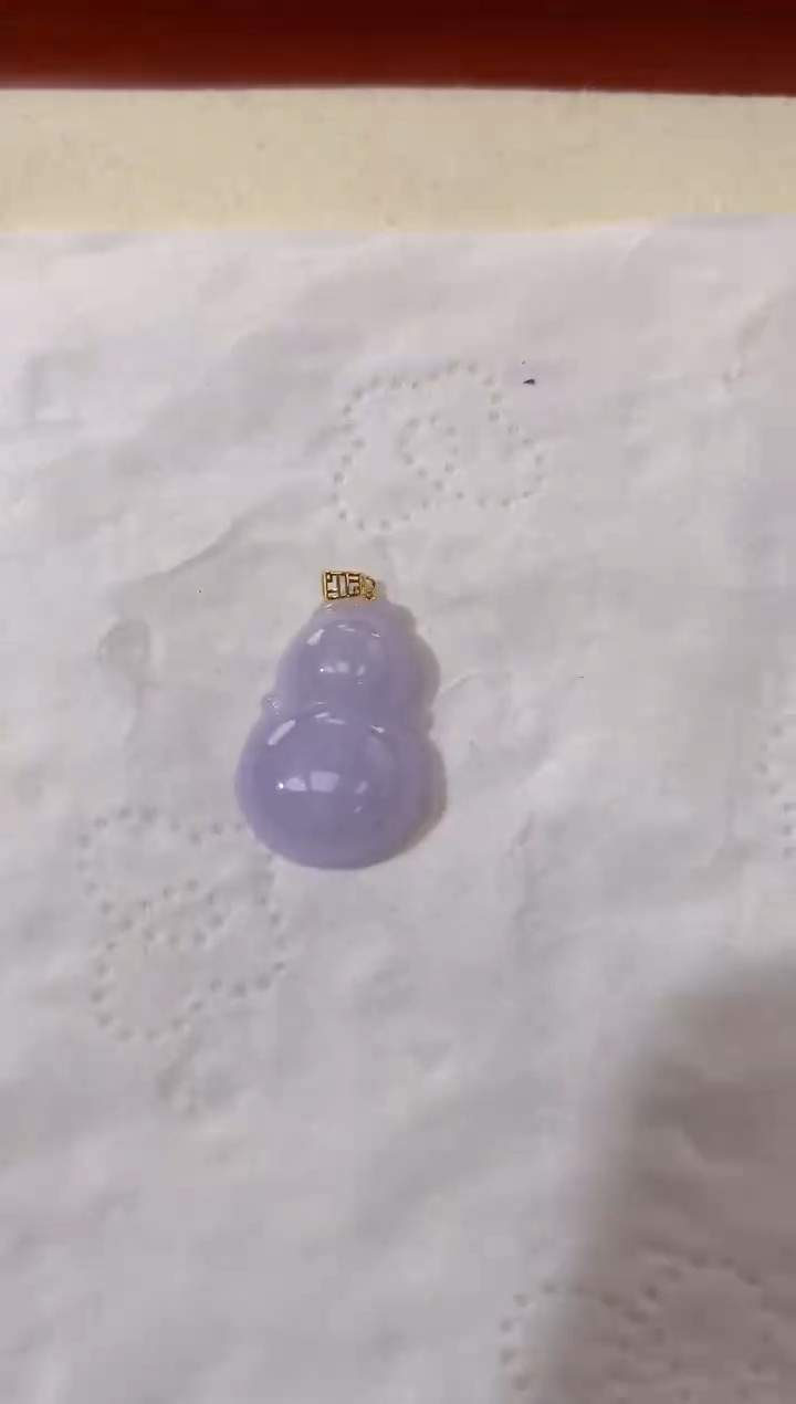 【闪购商品】翡翠颈饰18K金镶嵌天然缅甸a货翡翠