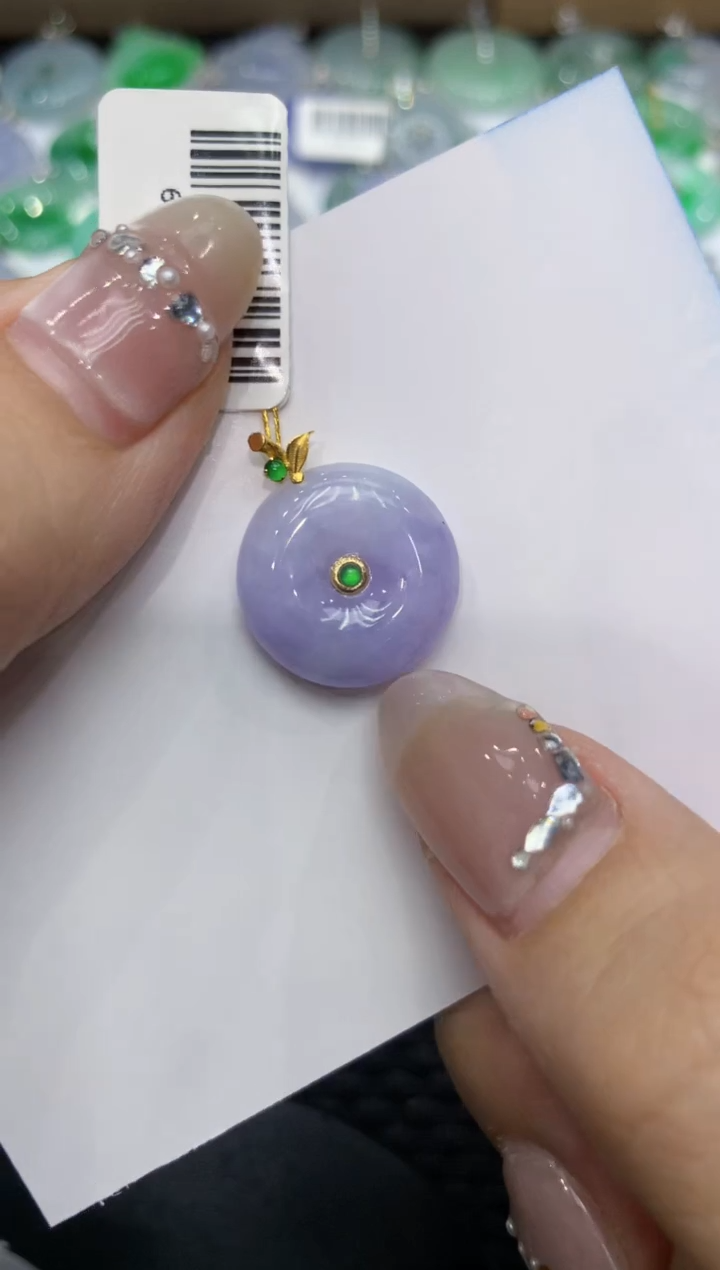 【闪购商品】翡翠颈饰18K金镶嵌222222222