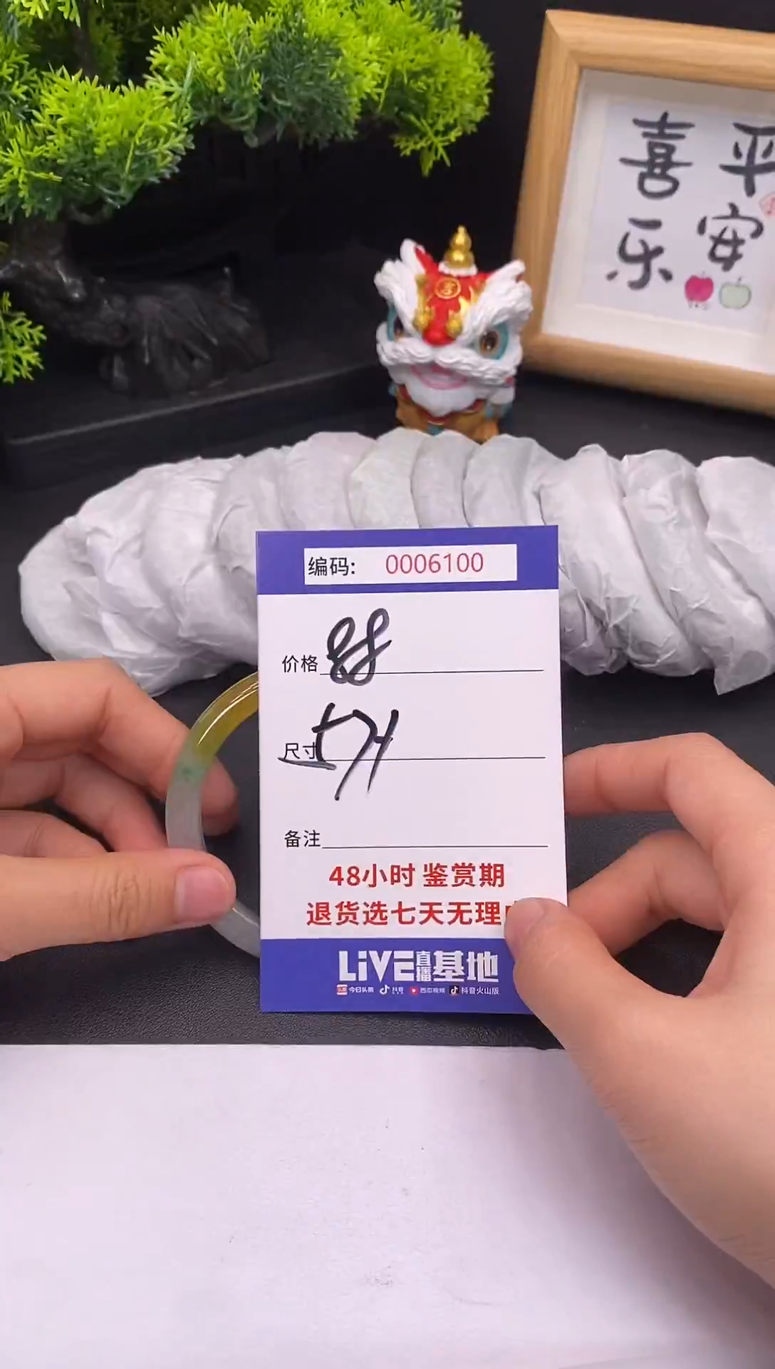 未镶嵌手镯翡翠0006100