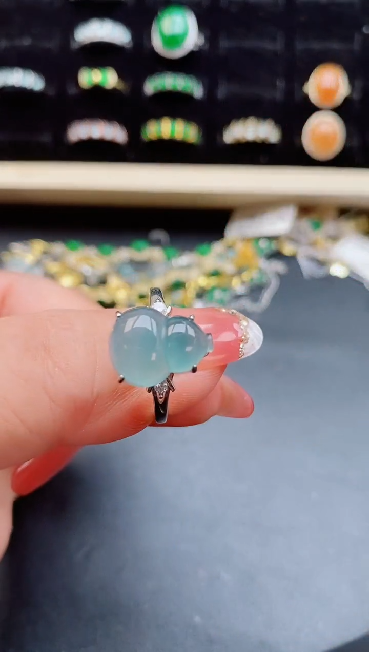 【闪购商品】翡翠戒指银S925镶嵌2121