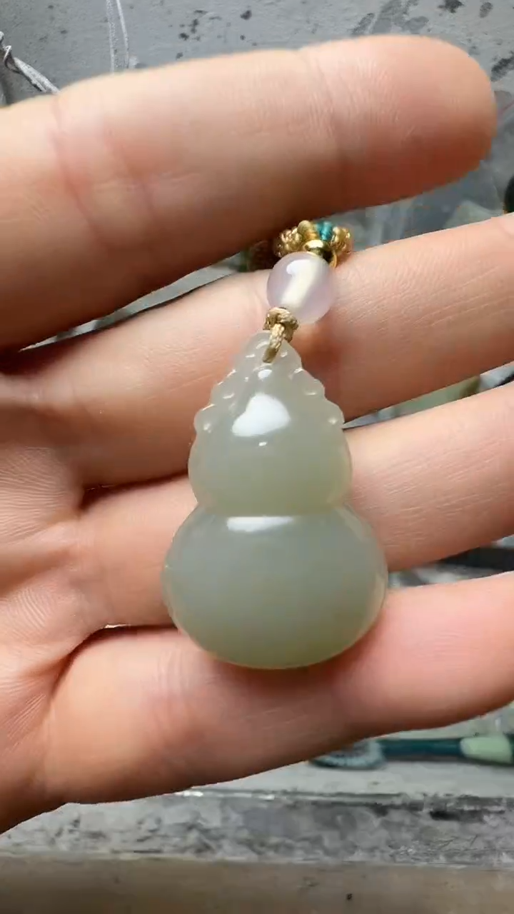 项链未镶嵌和田玉玉葫芦  拍一发一商品多样性发货