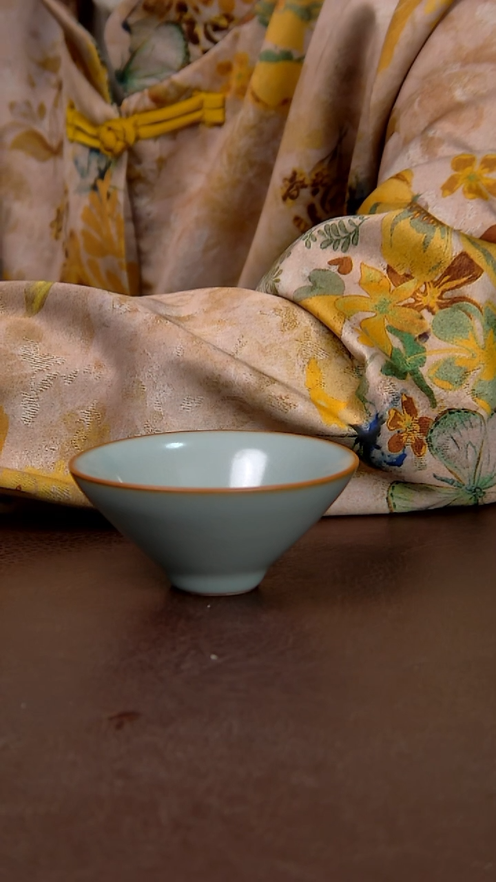 仿古灰青小斗笠杯不完美 简装