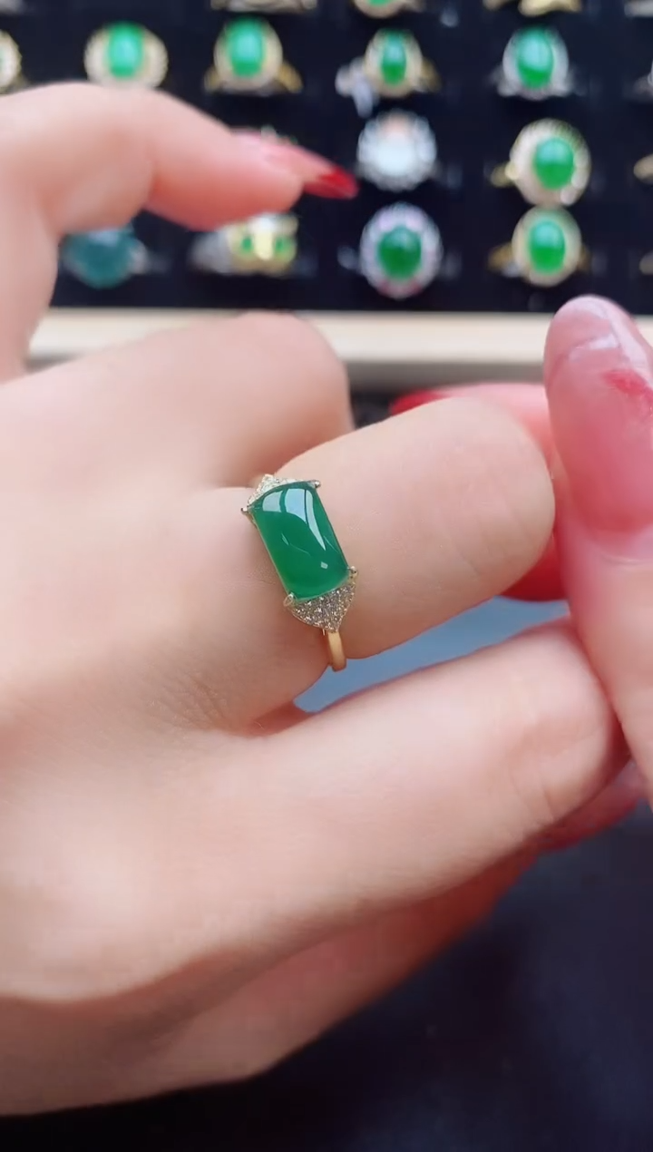 【闪购商品】翡翠戒指银S925镶嵌321321