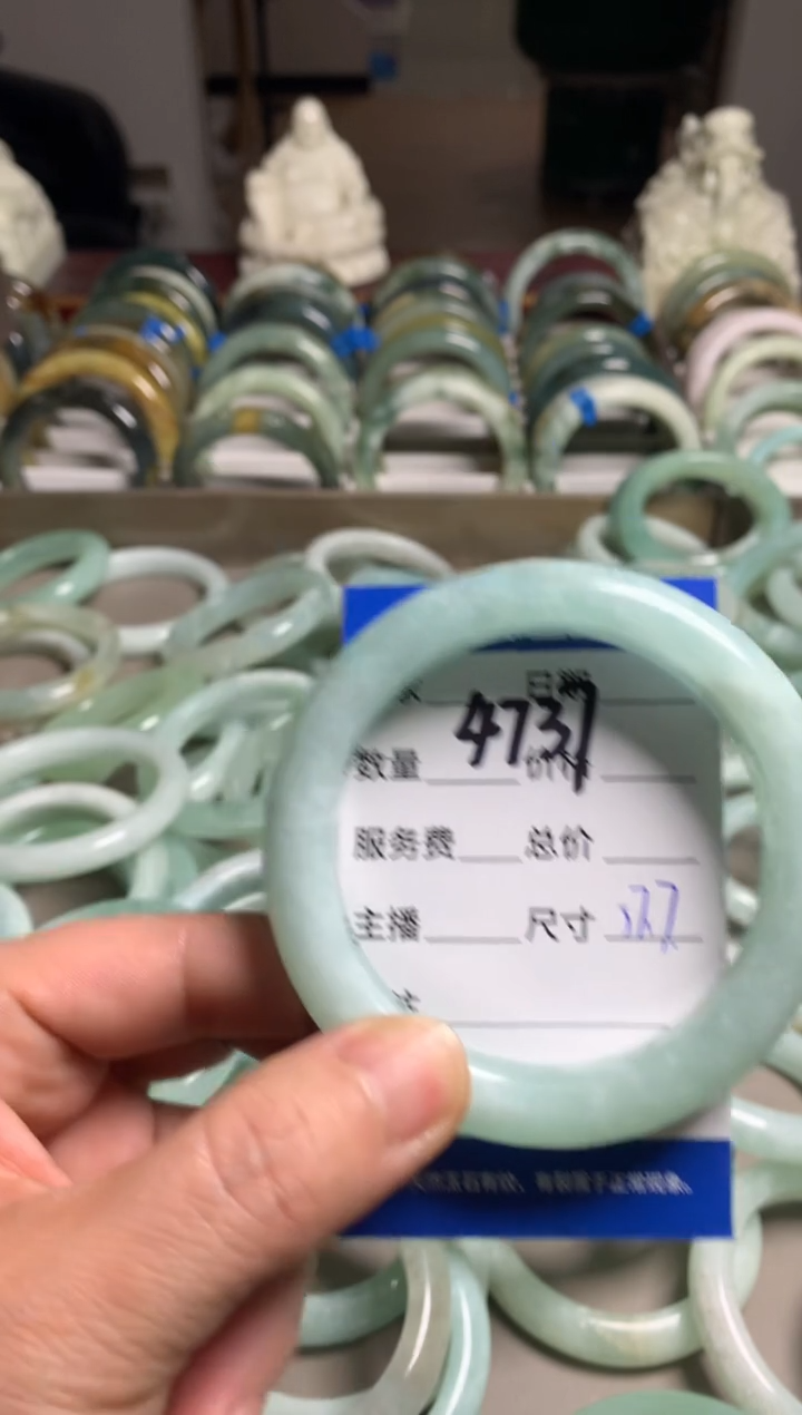 【闪购商品】蛇纹石玉手镯未镶嵌4737