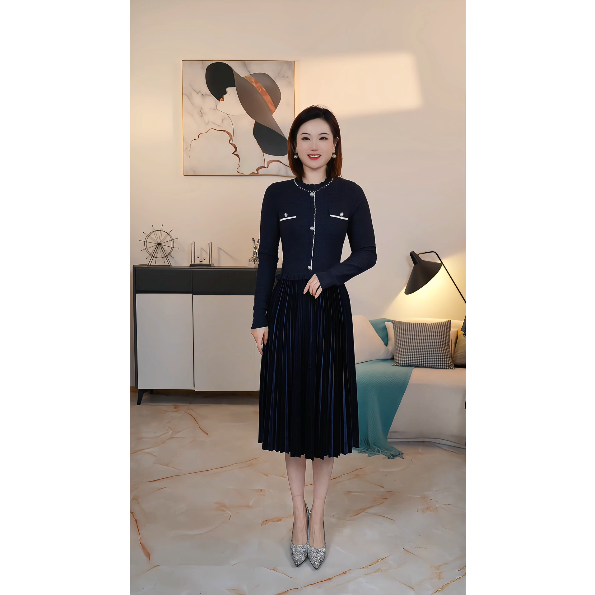 【撤柜清仓】J高端大码原创遮肉显瘦连衣裙 J79