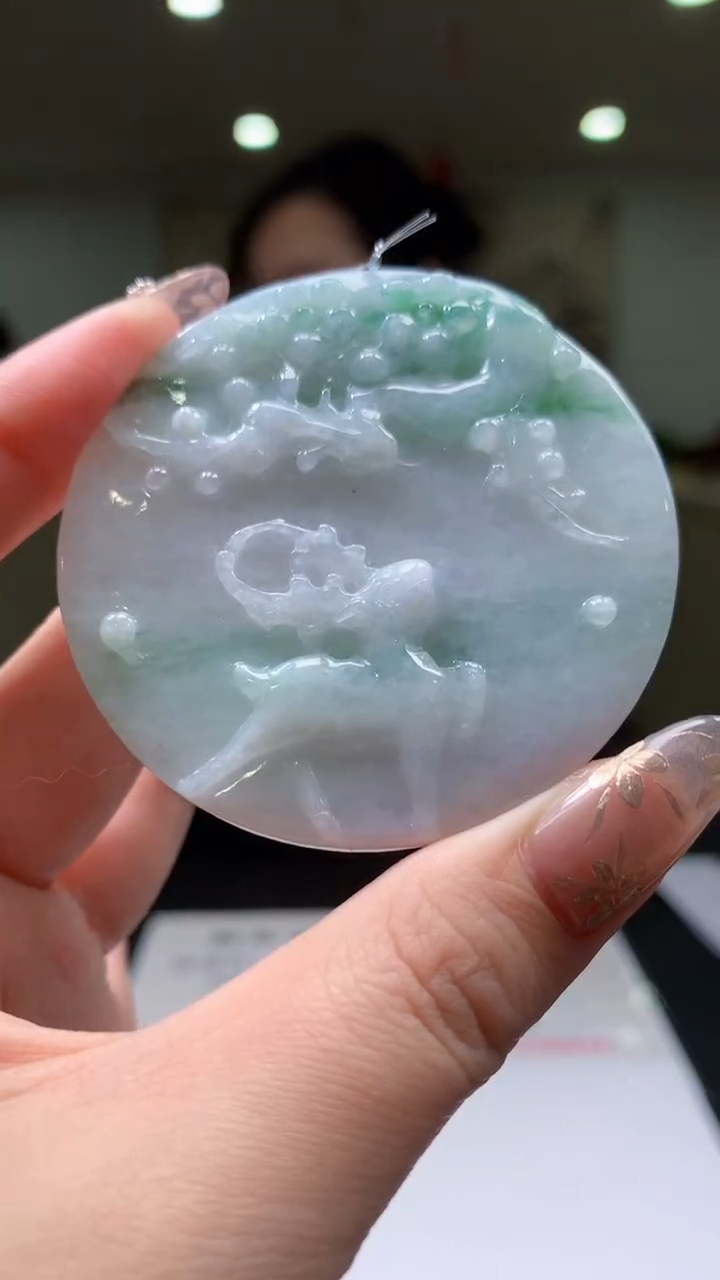 【闪购商品】定制翡翠未镶嵌8018yx-毛货挂件23