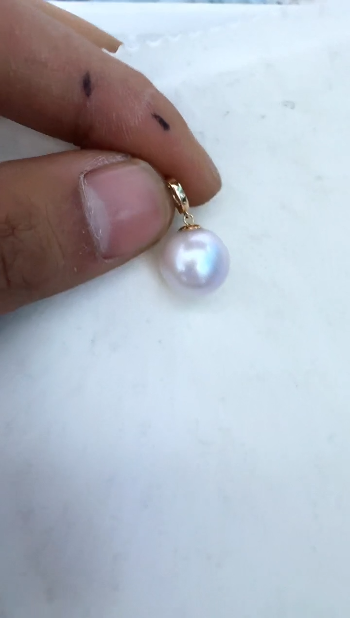 【闪购商品】淡水珍珠颈饰18K金镶嵌吊坠