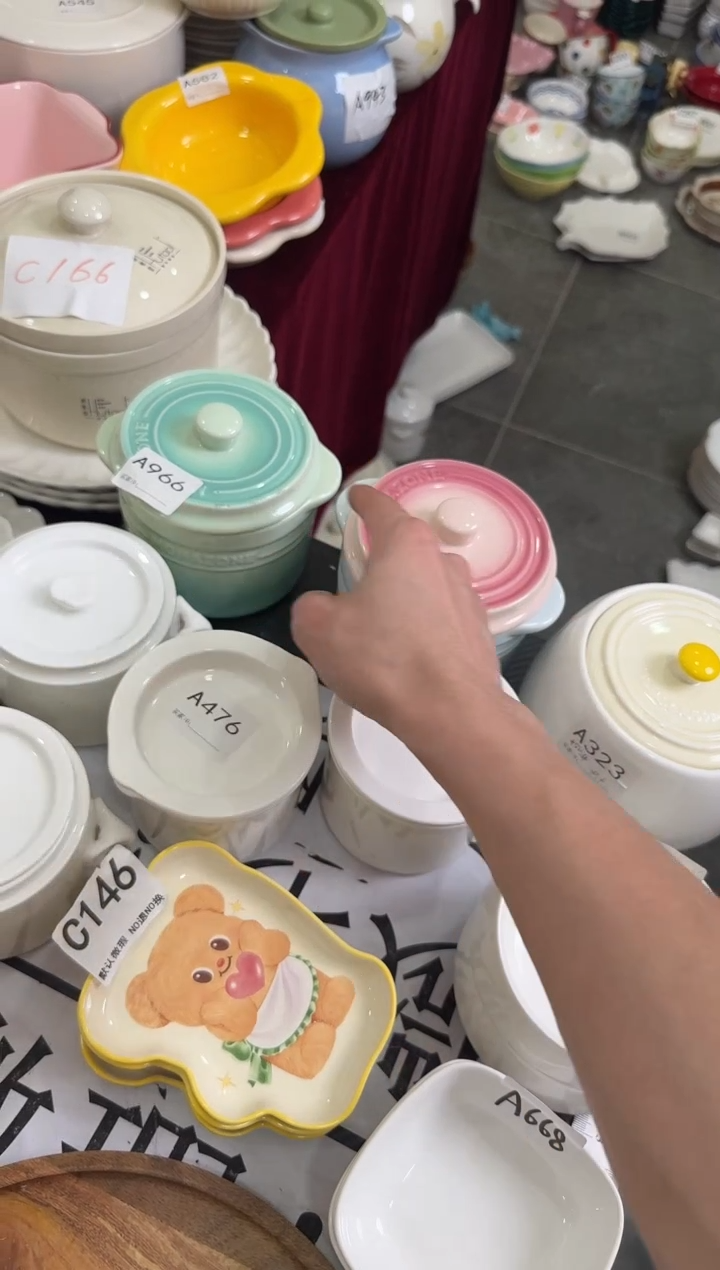 摆件陶A966-2套   陶瓷餐具微瑕库存尾货