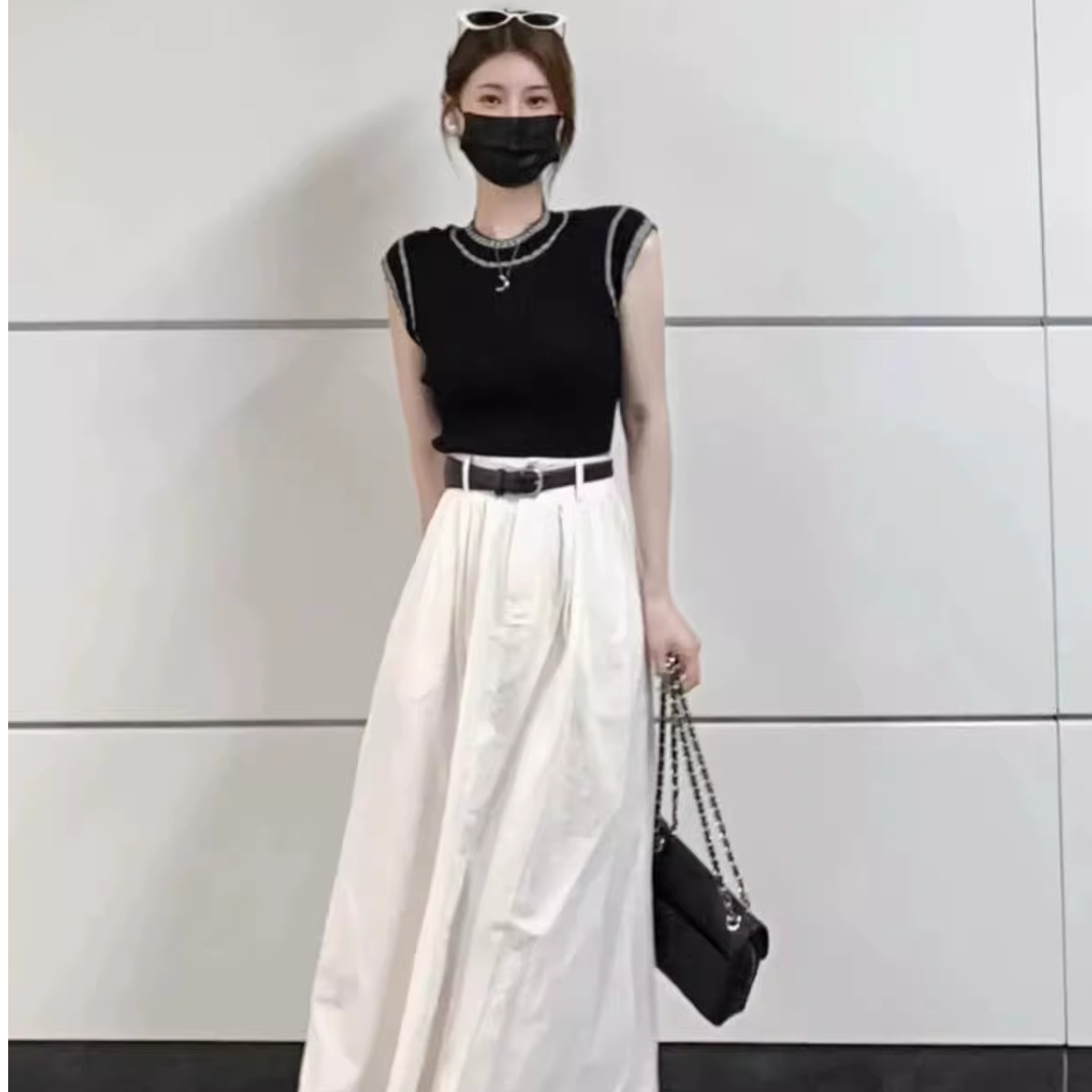【现货+运补】显瘦法式小香风连衣裙子套装女C698