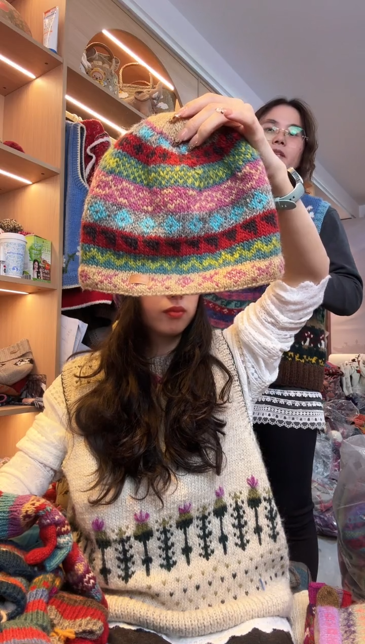 纯棉小**。百羊毛冷帽A643