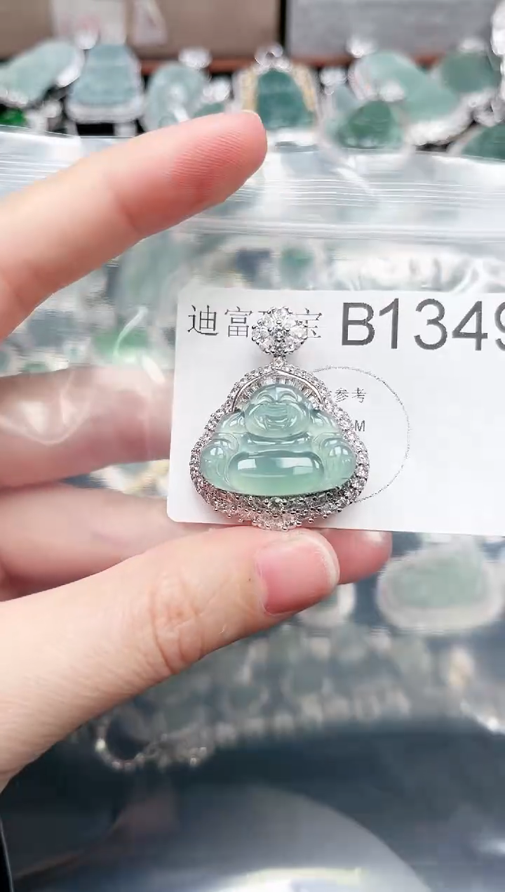 【闪购商品】翡翠颈饰未镶嵌赠皮绳1349
