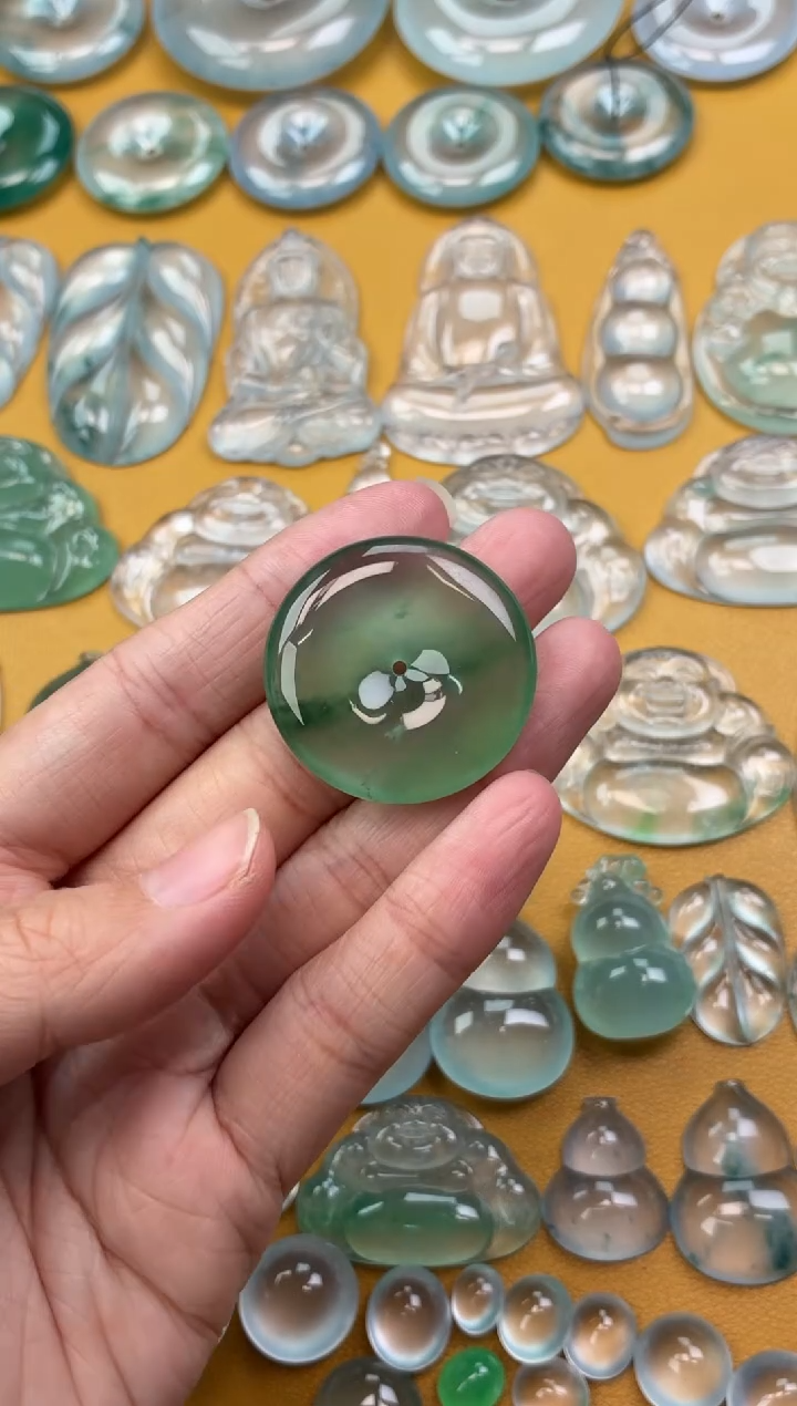 吊坠(不含链)未镶嵌翡翠45 平安扣 30.7 5.8