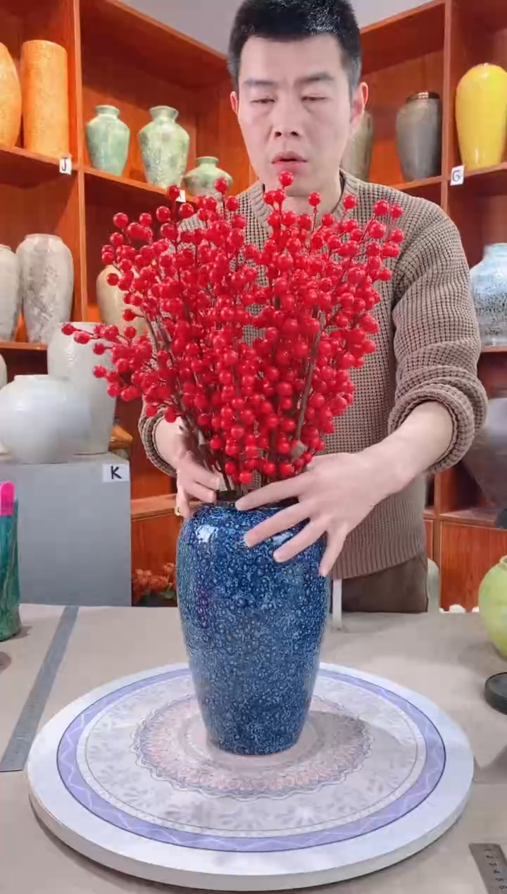 【闪购商品】瓶紫水晶 中号  陶瓷花瓶 无花