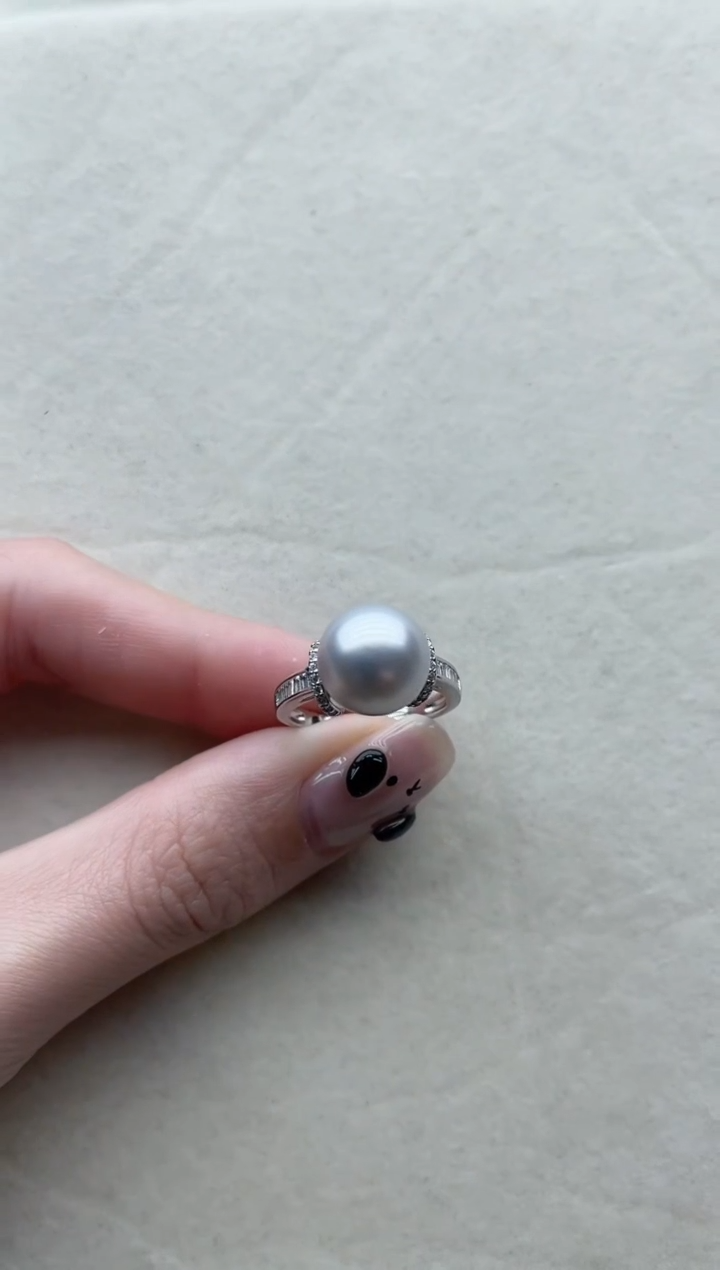 【闪购商品】海水珍珠戒指银S925镶嵌59