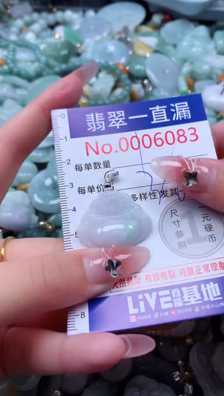 翡翠未镶嵌吊坠(不含链)6083