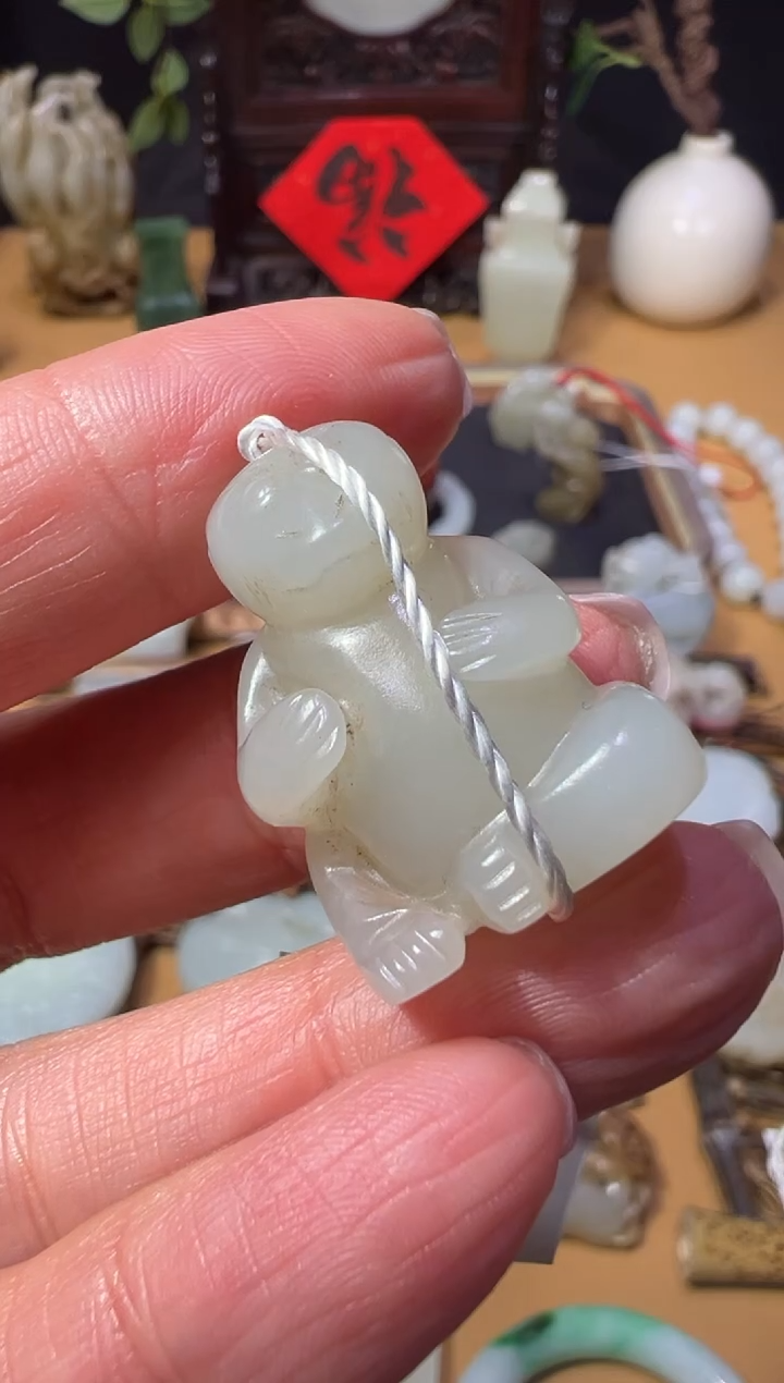 【闪购商品】和田玉山西文物商店小猴子