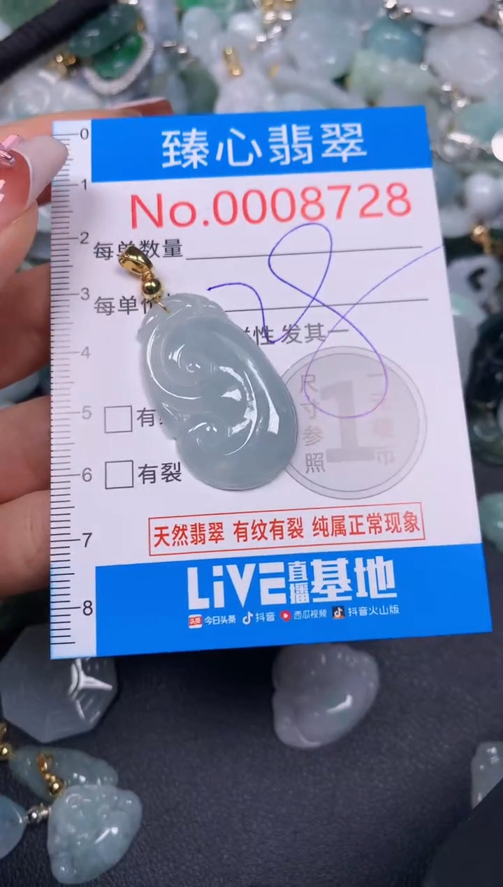 【闪购商品】翡翠颈饰未镶嵌含绳0008728