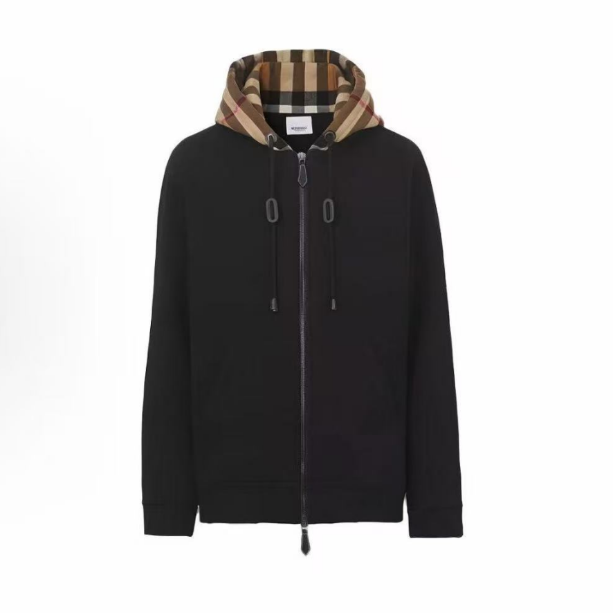 BURBERRY博柏利SS22徽标Logo印花格纹连帽外套80480261