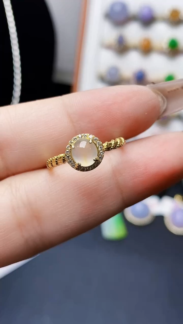 银S925镶嵌戒指翡翠2132