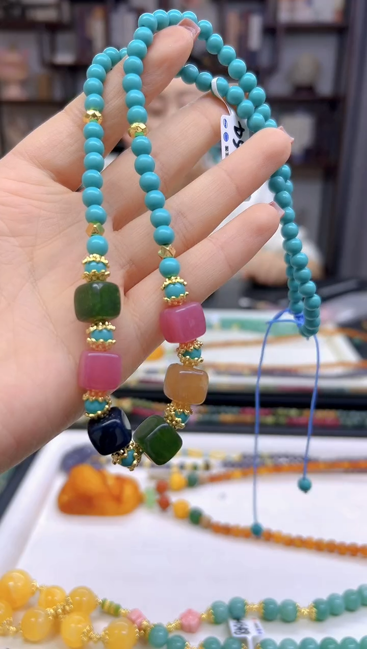 【闪购商品】碧玺颈饰未镶嵌DIY款X464