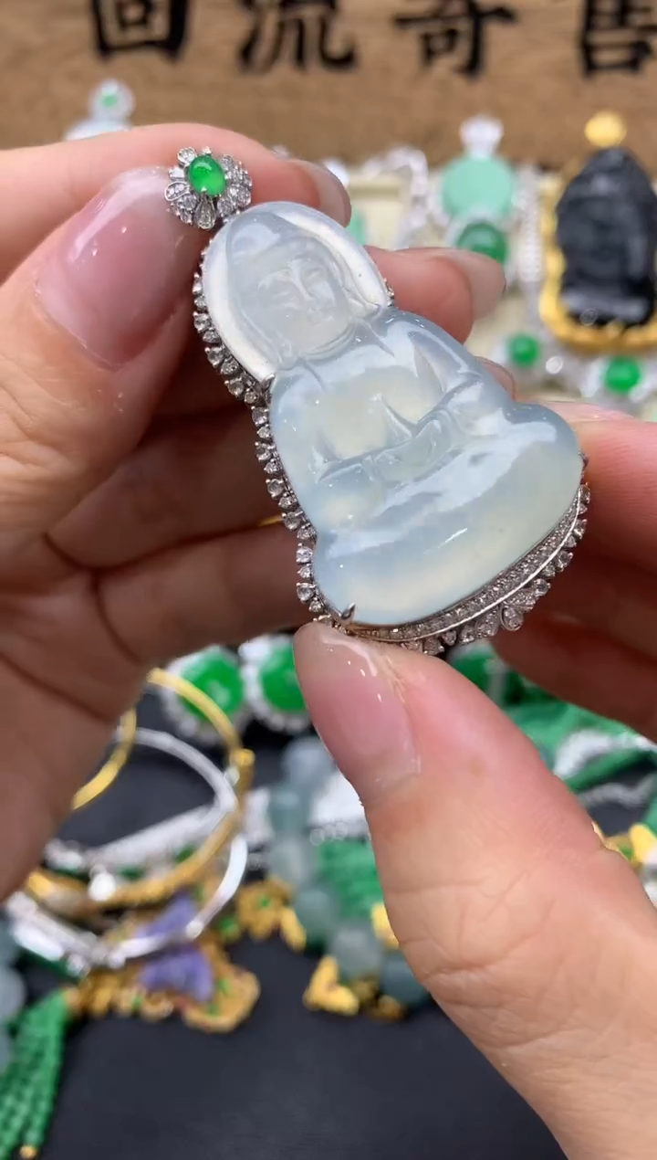 【闪购商品】翡翠颈饰18K金镶嵌534-中国好珍宝