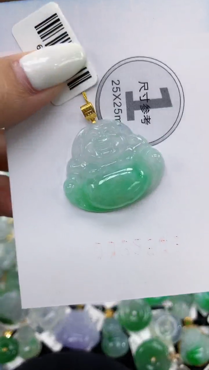 颈饰18K金镶嵌翡翠11111111111