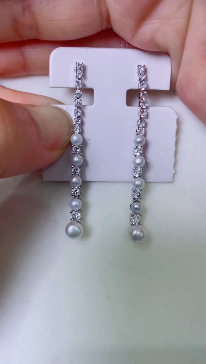 未镶嵌LL淡水珍珠珍珠耳饰@@c1501