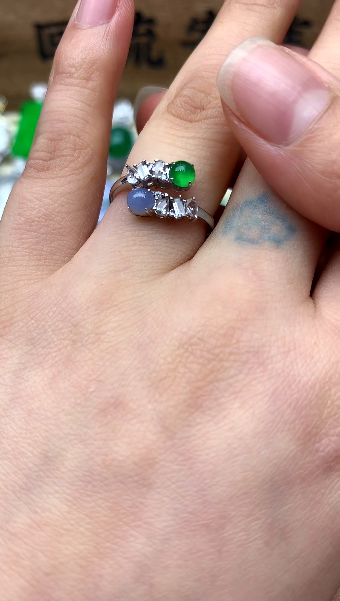 【闪购商品】翡翠戒指18K金镶嵌304-中国好珍宝