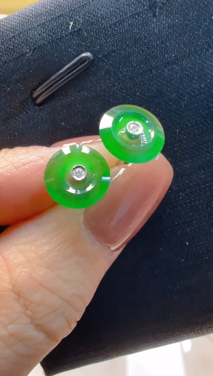 【闪购商品】翡翠耳饰18K金镶嵌多样性团购发一件